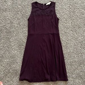 LOFT purple midi dress new with tags